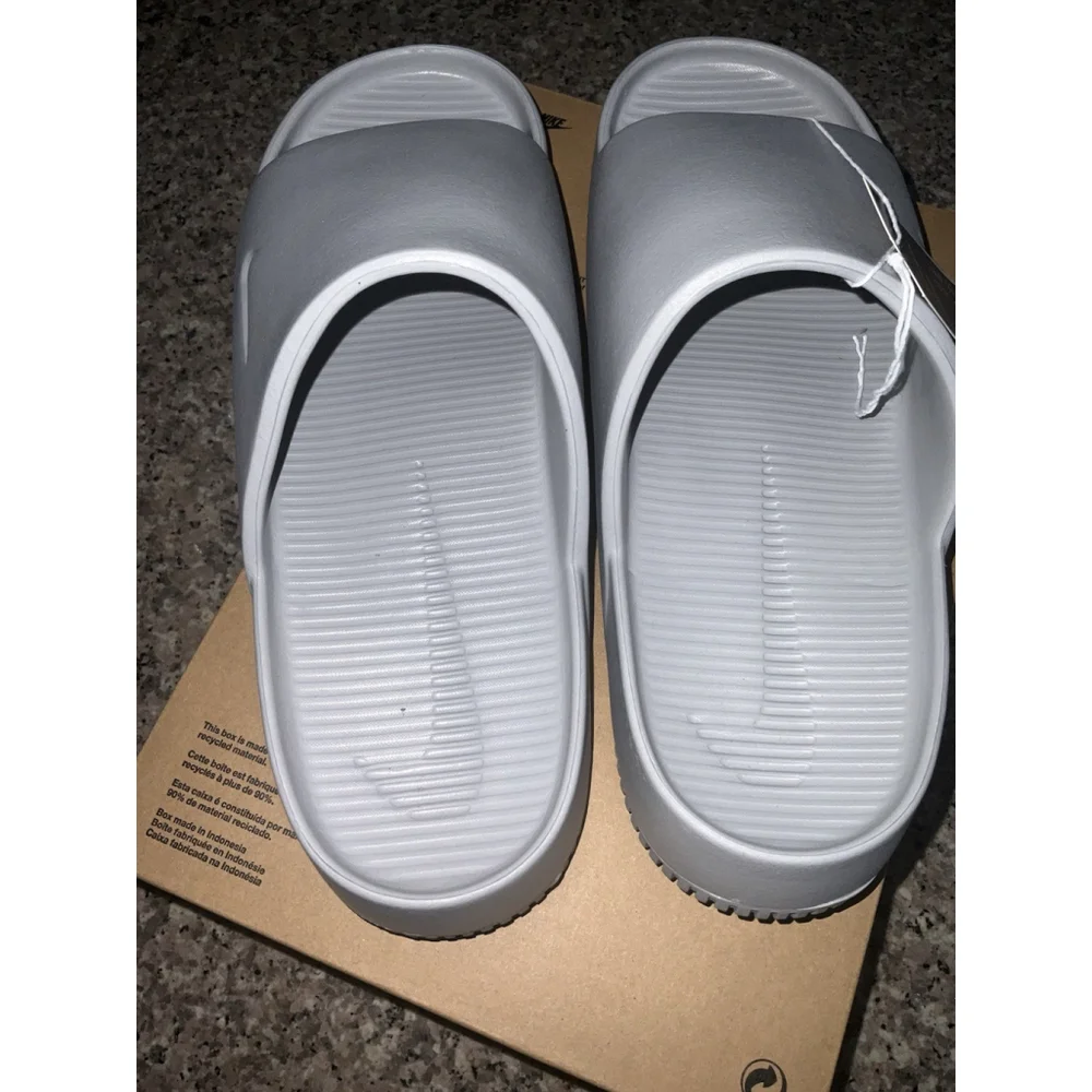 FD4116-004 Nike Calm Slide Wolf Grey Photon Dust Wolf Grey Men's Size 12